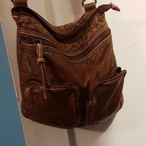 Shoulder bag fake leather brow